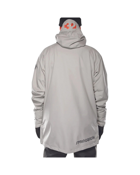 Thirtytwo Spring Break Pintail Powder Parka - Gravel Unisex Jackets - Trojan Wake Ski Snow