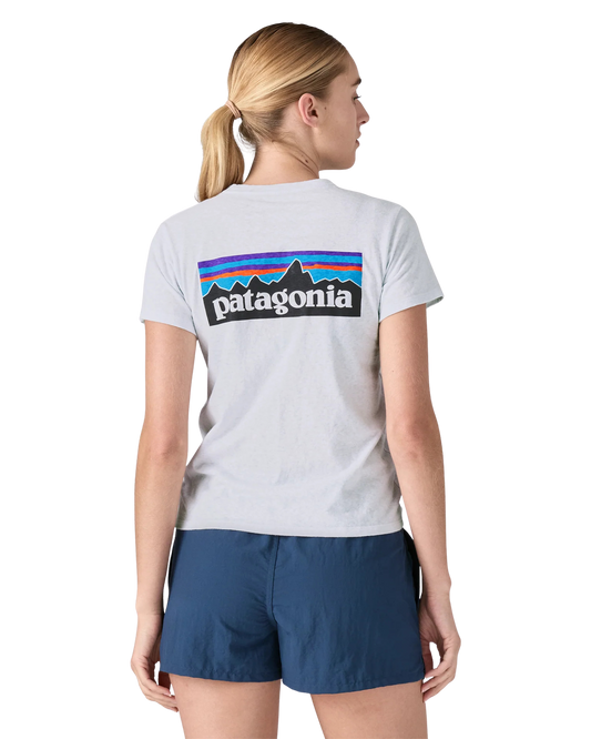Patagonia Women's P-6 Logo Responsibili-Tee-White T-Shirts - Trojan Wake Ski Snow