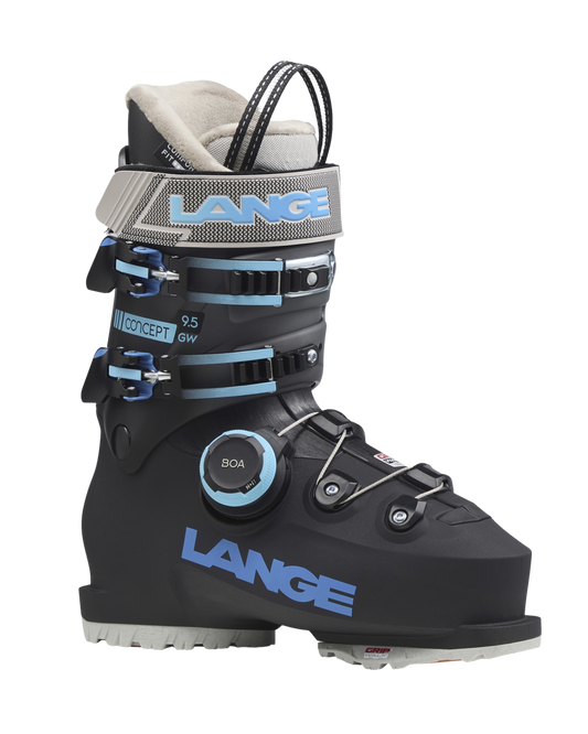 Lange Women's Concept 9.5 GW BOA® Snow Ski Boots - Black/Blue Women's Snow Ski Boots - Trojan Wake Ski Snow