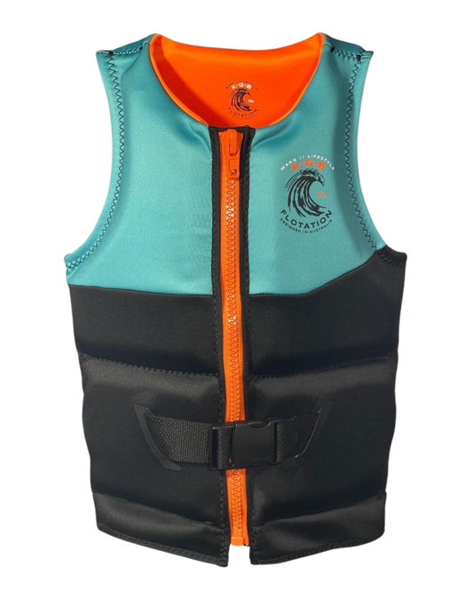 KGB Teen Tempo Vest - Neon Teal Life Jackets - Trojan Wake Ski Snow