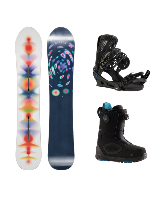 Burton Intermediate Freeride/Powder Snowboard Setup - Trojan Wake Ski Snow
