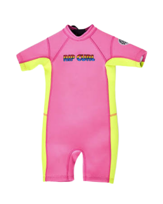Rip Curl Groms Omega 3/2ES - Back Zip Steamer - Pink