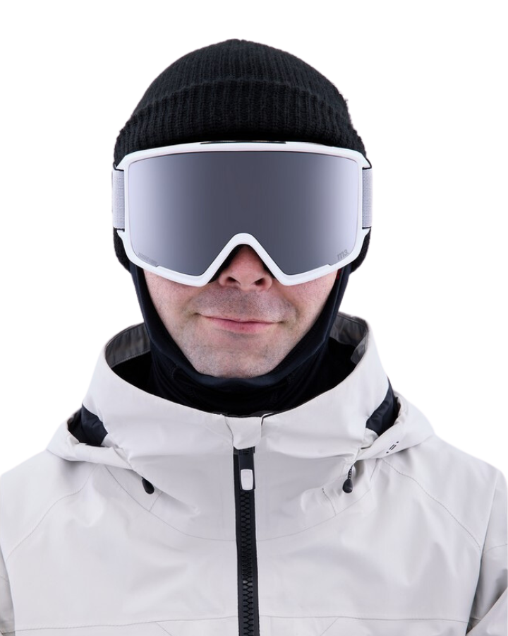 Anon M3 Snow Goggles + Bonus Lens + Mfi® Face Mask - White/Perceive Sunny Onyx Lens Men's Snow Goggles - Trojan Wake Ski Snow