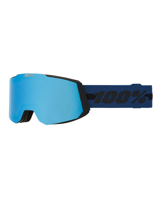 100% Snowcraft Goggle Dusty - Hiper Vermillion-Rose W/ Blue Mirror - 2024 Snow Goggles - Mens - Trojan Wake Ski Snow