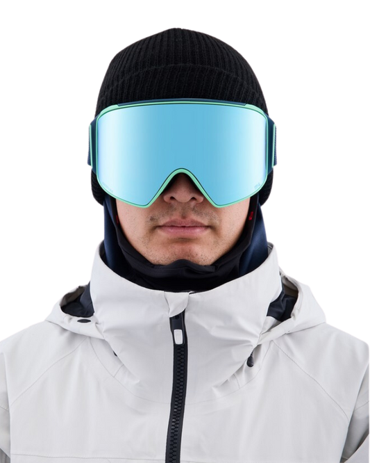 Anon M4 Cylindrical Snow Goggles + Bonus Lens + MFI - Low Bridge Fit - Navy / Perceive Variable Blue - 2023 Snow Goggles - Mens - Trojan Wake Ski Snow