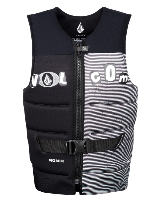 Ronix Volcom L50s Jacket - Black/White Clippings Life Jackets - Trojan Wake Ski Snow