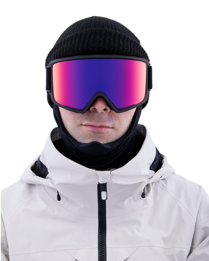 Anon M3 Snow Goggles + Bonus Lens + Mfi® Face Mask - Black/Perceive Sunny Red Lens Men's Snow Goggles - Trojan Wake Ski Snow