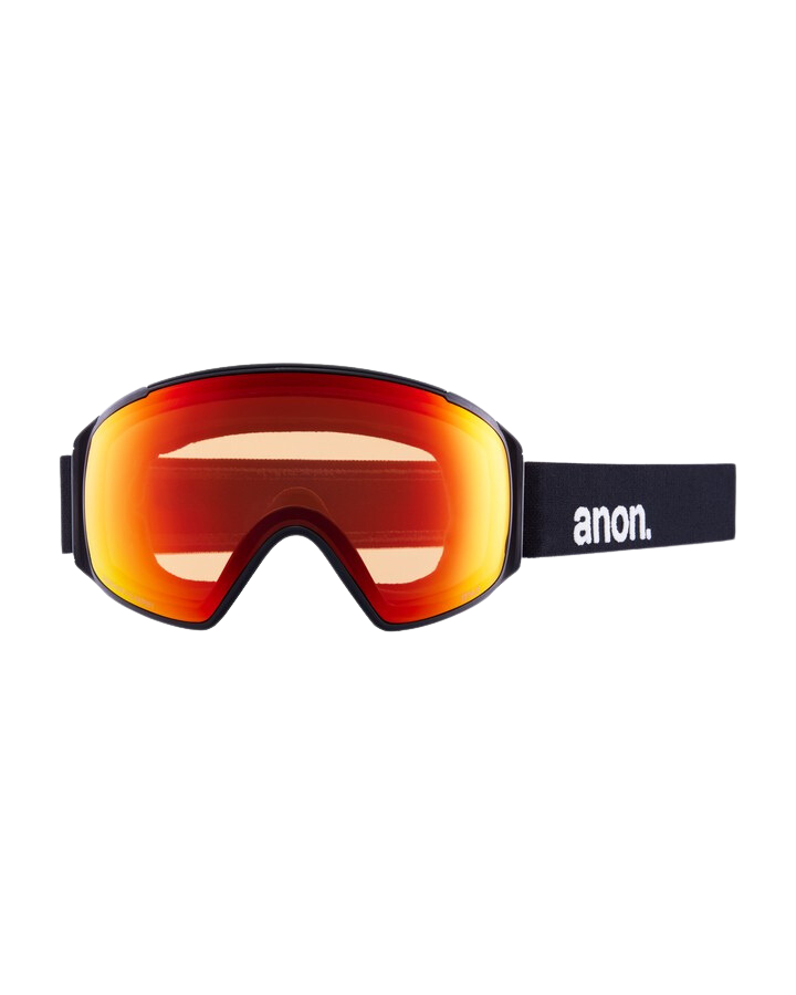 Anon M4S Toric Snow Goggles + Bonus Lens + Mfi® Face Mask - Black/Perceive Sunny Red Lens Snow Goggles - Mens - Trojan Wake Ski Snow