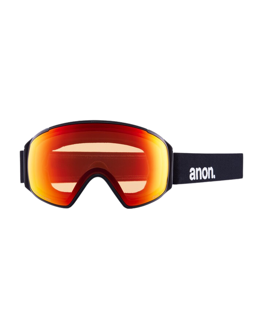 Anon M4S Toric Snow Goggles + Bonus Lens + Mfi® Face Mask - Black/Perceive Sunny Red Lens Snow Goggles - Mens - Trojan Wake Ski Snow
