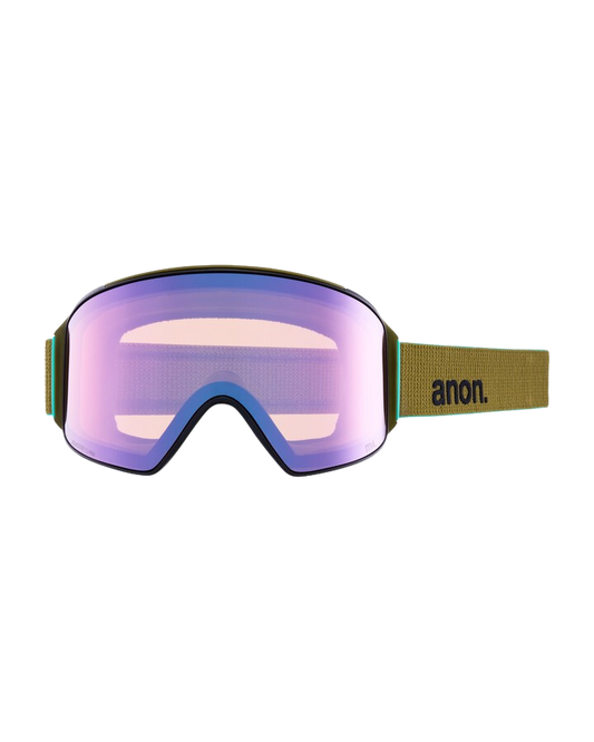 Anon M4 Cylindrical Snow Goggles + Bonus Lens + MFI - Green / Perceive Variable Green - 2023 Snow Goggles - Mens - Trojan Wake Ski Snow