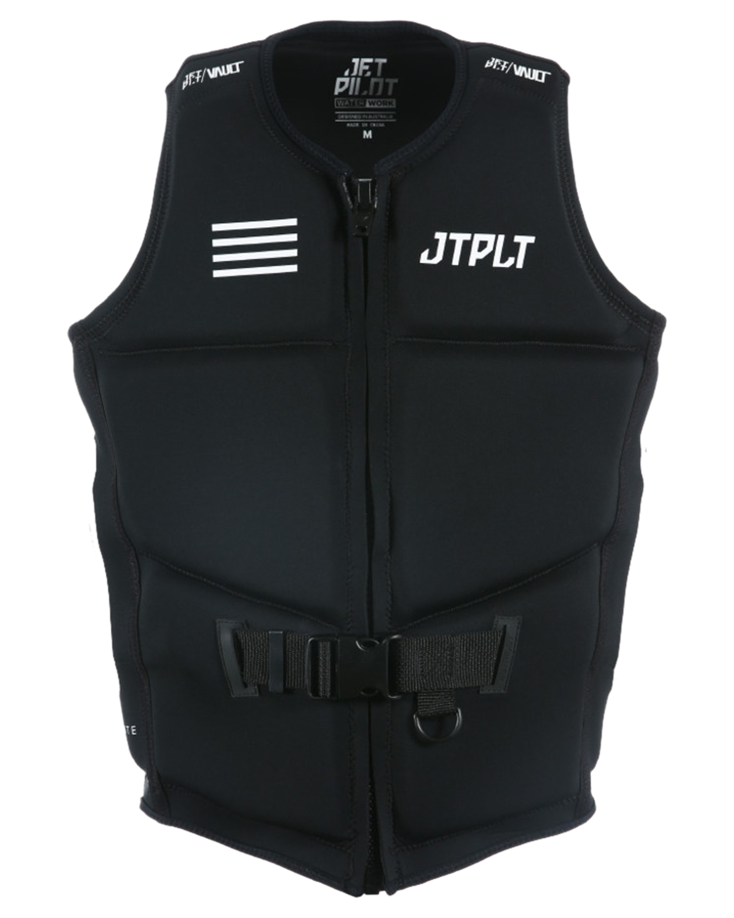 Jetpilot Vault Men's F/E Neo Vest Dual - Black/White - 2024 Life Jackets - Mens - Trojan Wake Ski Snow