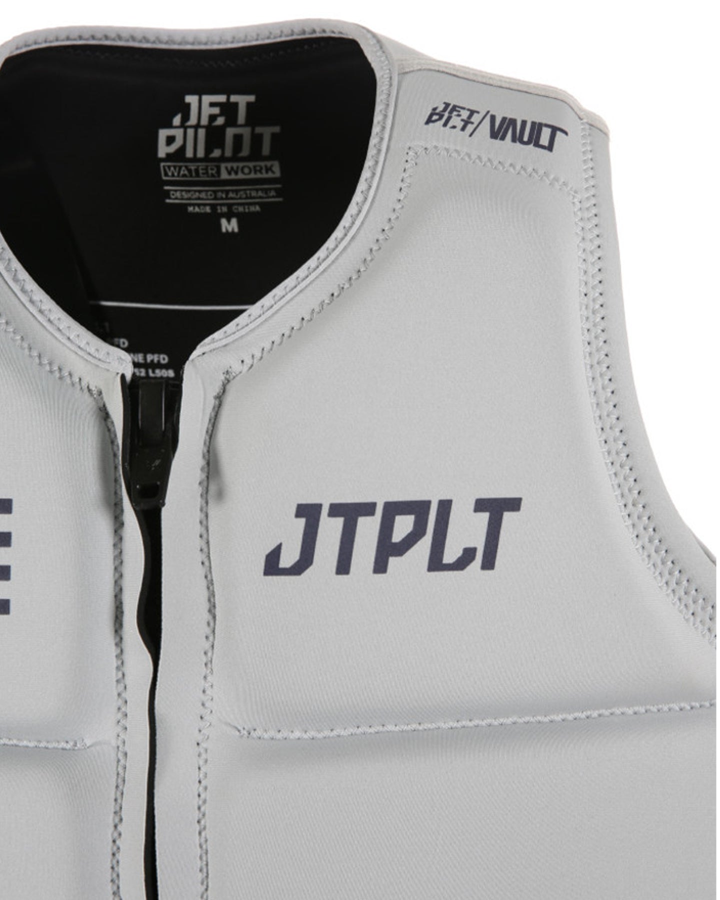 Jetpilot Vault Men's F/E Neo Vest Dual - Grey - 2024 Life Jackets - Mens - Trojan Wake Ski Snow