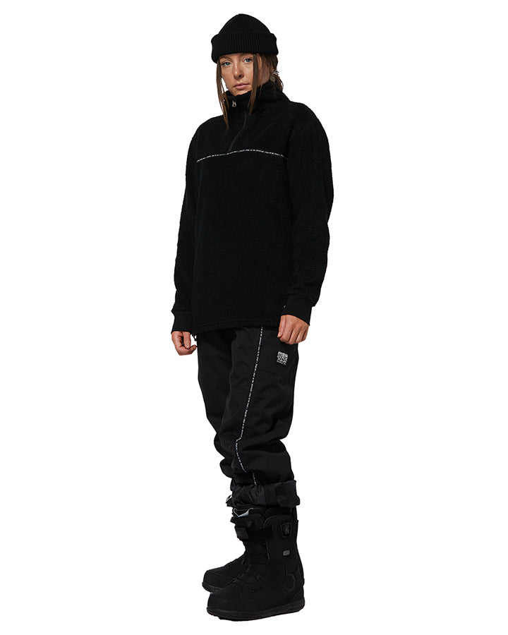 Rojo Jojo Women's Funnel Fleece - True Black - 2023 Hoodies & Sweatshirts - Trojan Wake Ski Snow