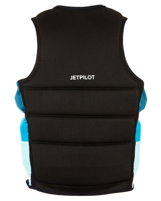 Jetpilot X1 Boys Youth Neo Vest - Black/Blue - 2024 Life Jackets - Kids - Trojan Wake Ski Snow