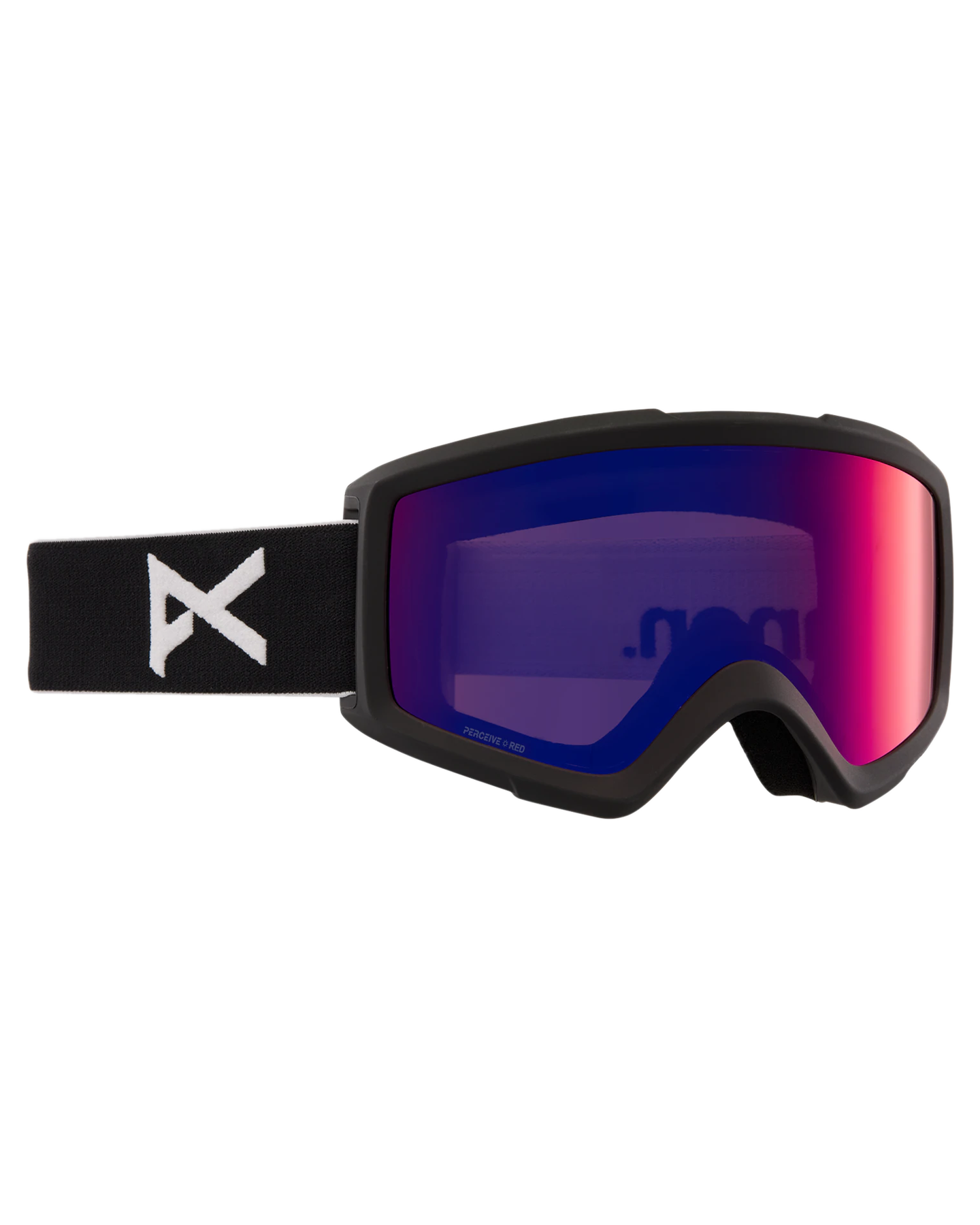 Anon Helix 2.0 Snow Goggles + Bonus Lens - Black/Perceive Sunny Red Lens Men's Snow Goggles - Trojan Wake Ski Snow