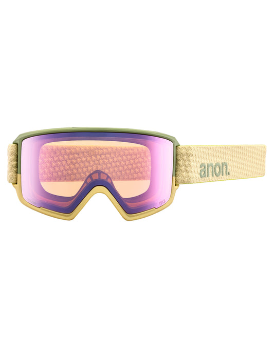 Anon M3 Snow Goggles + Bonus Lens + Mfi® Face Mask - Mushroom/Perceive Variable Green Lens Men's Snow Goggles - Trojan Wake Ski Snow