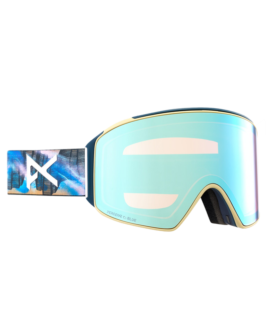 Anon M4 Cylindrical Snow Goggles + Bonus Lens + Mfi® Face Mask - Chet Malinow/Perceive Variable Blue Lens Snow Goggles - Mens - Trojan Wake Ski Snow