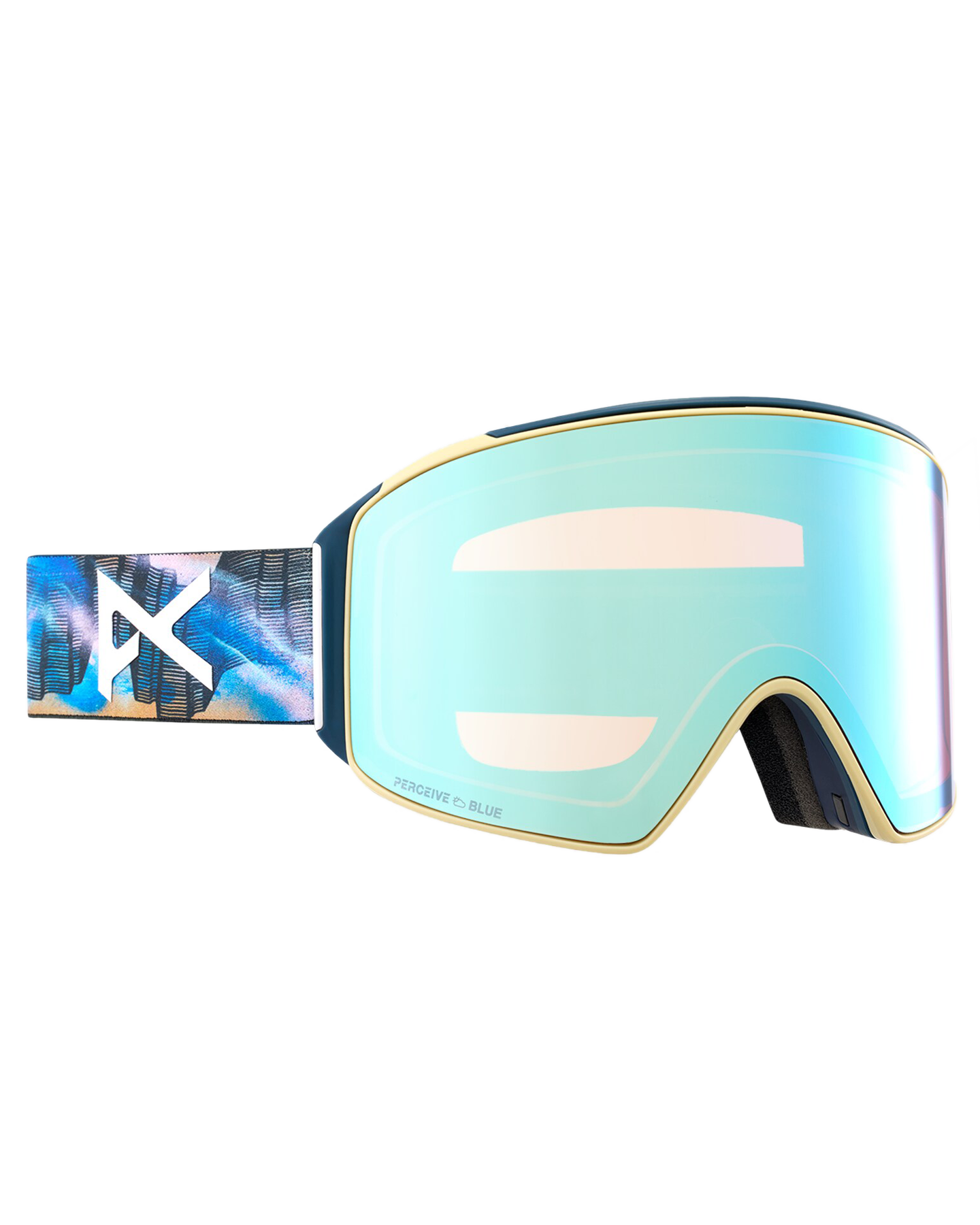Anon M4 Cylindrical Snow Goggles + Bonus Lens + Mfi® Face Mask - Chet Malinow/Perceive Variable Blue Lens Men's Snow Goggles - Trojan Wake Ski Snow