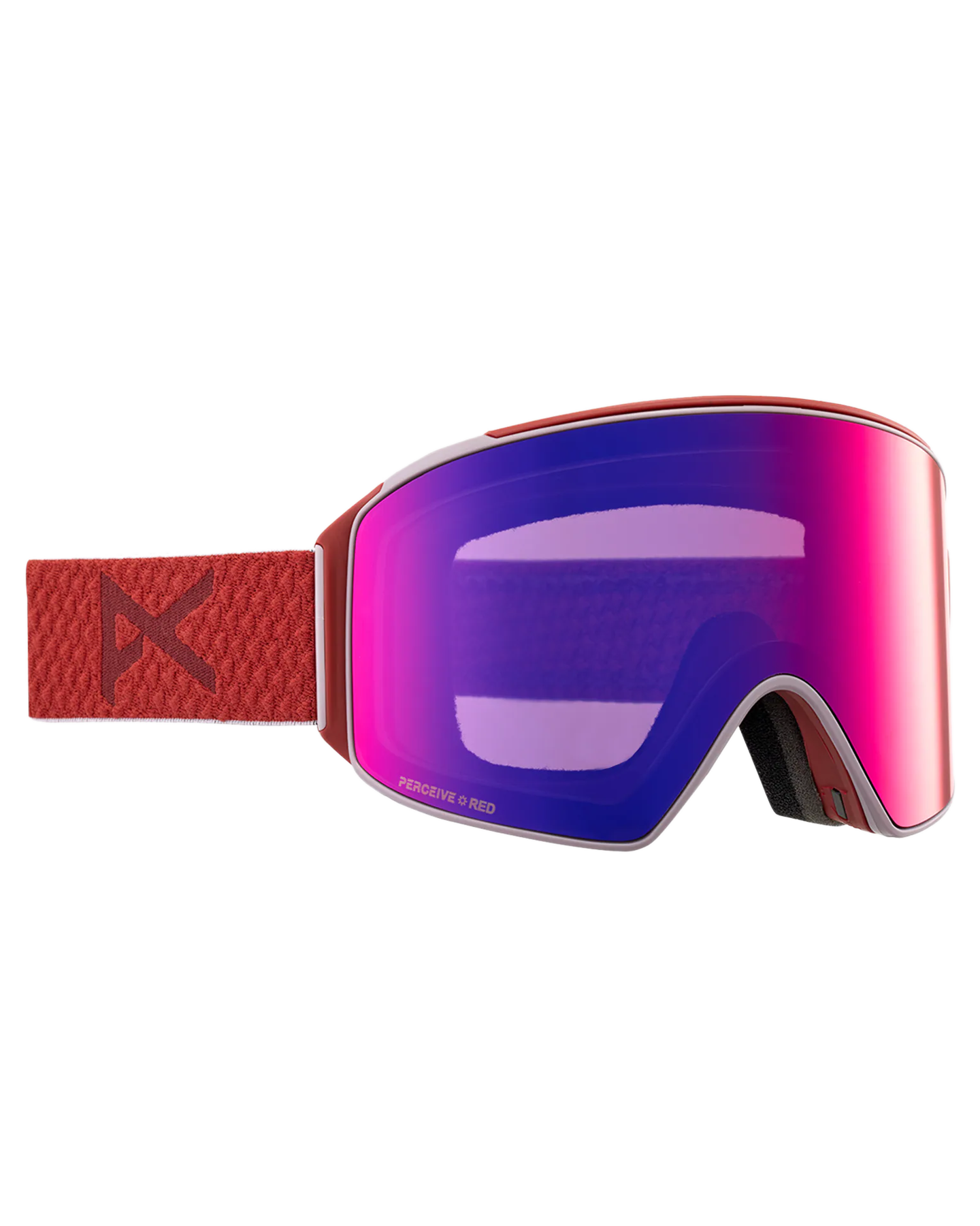 Anon M4 Cylindrical Snow Goggles + Bonus Lens + Mfi® Face Mask - Mars/Perceive Sunny Red Lens Men's Snow Goggles - Trojan Wake Ski Snow