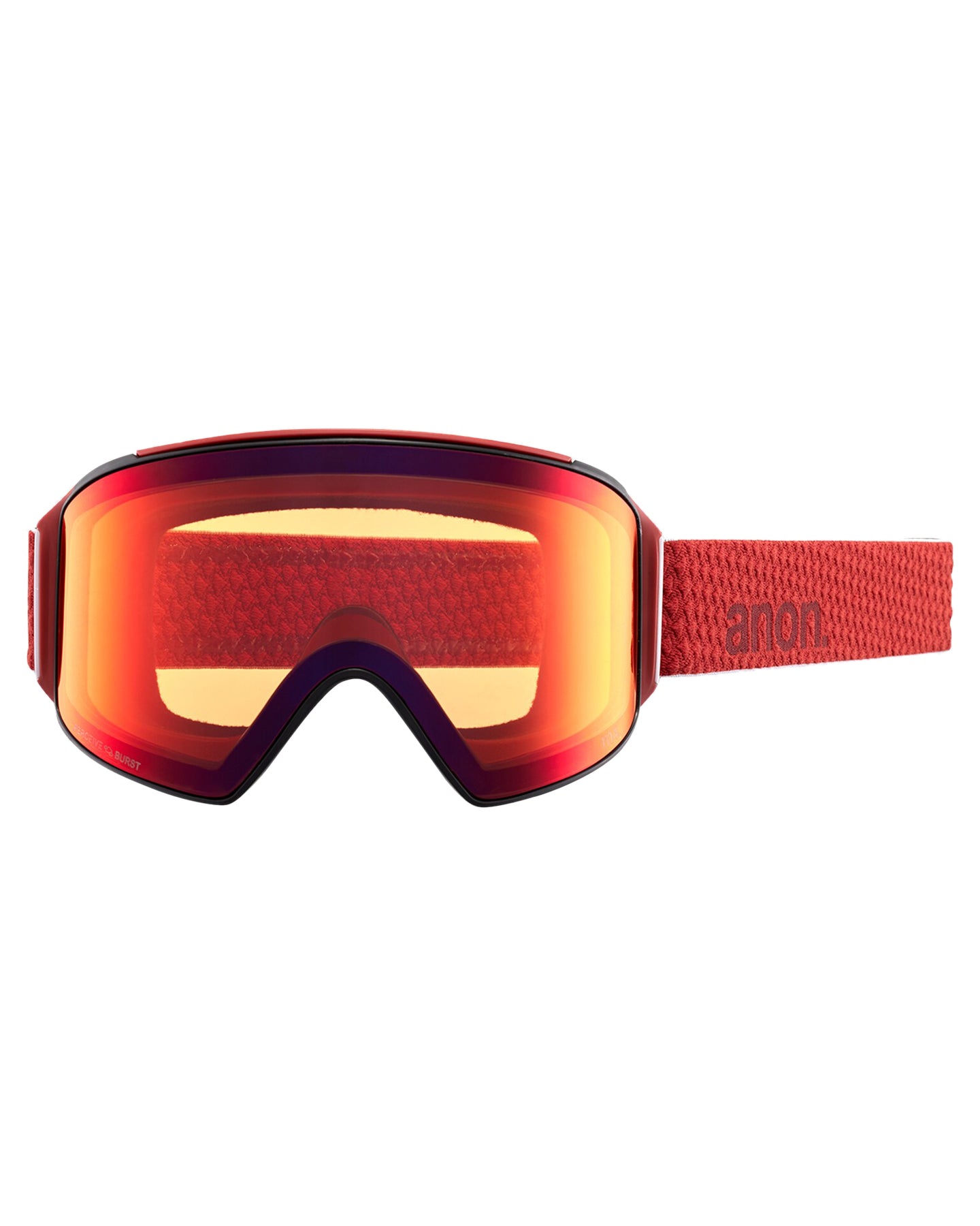 Anon M4 Cylindrical Snow Goggles + Bonus Lens + Mfi® Face Mask - Mars/Perceive Sunny Red Lens Men's Snow Goggles - Trojan Wake Ski Snow