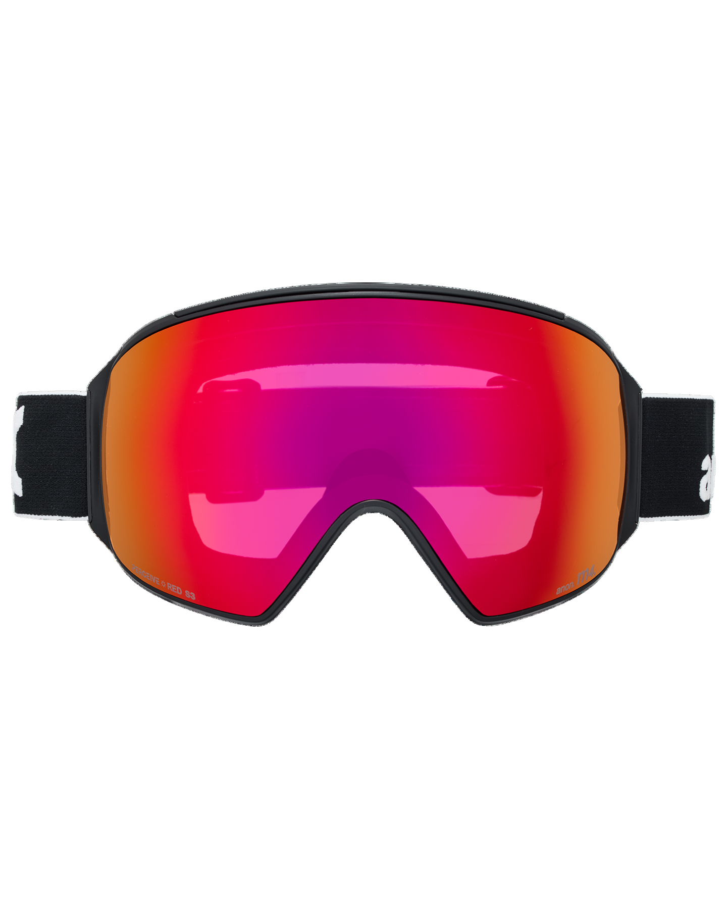 Anon M4 (Toric) Low Bridge Snow Goggles + Bonus Lens + MFI® Face Mask - Black/Perceive Sunny Red
