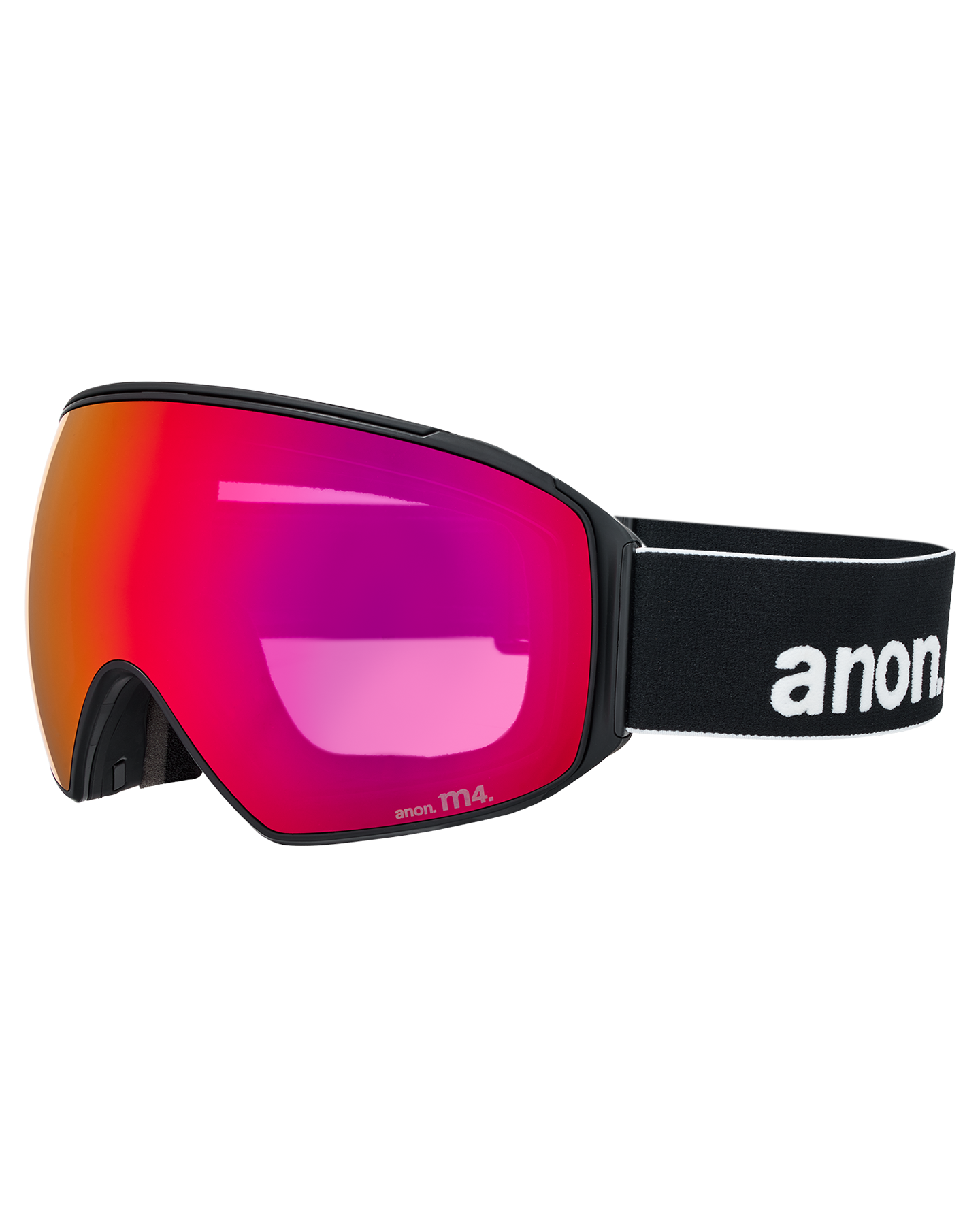 Anon M4 (Toric) Low Bridge Snow Goggles + Bonus Lens + MFI® Face Mask - Black/Perceive Sunny Red Unisex Snow Goggles - Trojan Wake Ski Snow