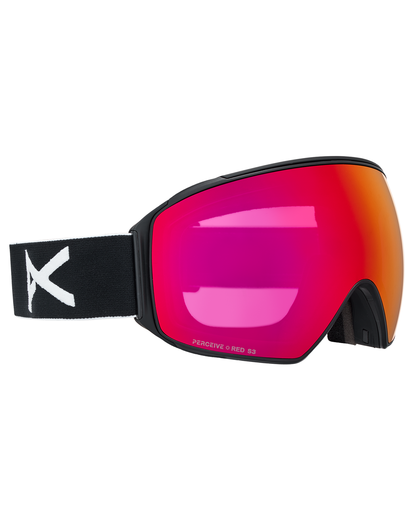 Anon M4 (Toric) Snow Goggles + Bonus Lens + MFI® Face Mask - Black/Perceive Sunny Red Unisex Snow Goggles - Trojan Wake Ski Snow