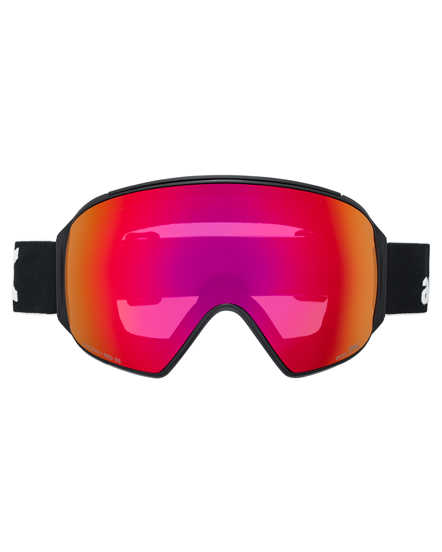 Anon M4 (Toric) Snow Goggles + Bonus Lens + MFI® Face Mask - Black/Perceive Sunny Red Unisex Snow Goggles - Trojan Wake Ski Snow