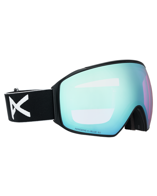 Anon M4 (Toric) Snow Goggles + Bonus Lens + MFI® Face Mask - Black/Perceive Variable Blue Lens Unisex Snow Goggles - Trojan Wake Ski Snow