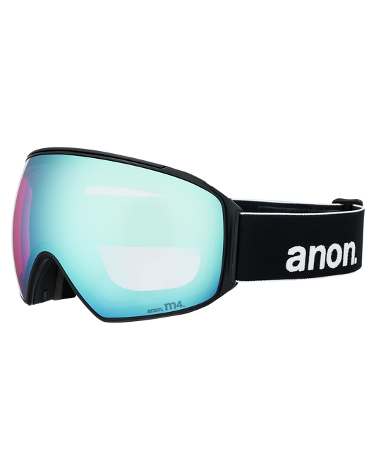 Anon M4 (Toric) Snow Goggles + Bonus Lens + MFI® Face Mask - Black/Perceive Variable Blue Lens Unisex Snow Goggles - Trojan Wake Ski Snow