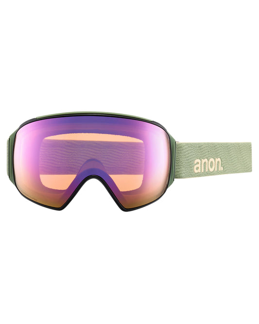 Anon M4 Toric Snow Goggles + Bonus Lens + Mfi® Face Mask - Hedge/Perceive Variable Green Lens Snow Goggles - Mens - Trojan Wake Ski Snow
