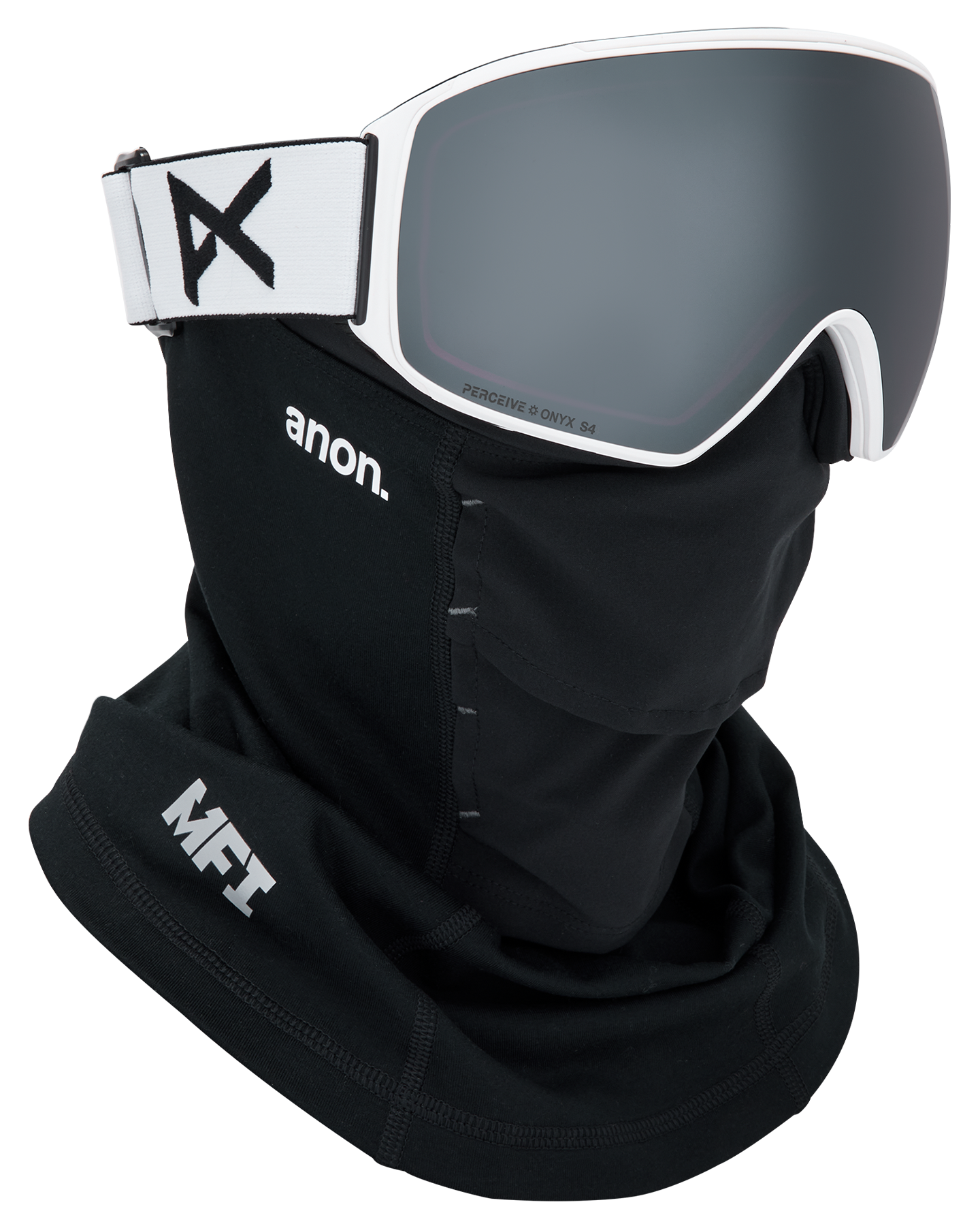 Anon M4 (Toric) Snow Goggles + Bonus Lens + MFI® Face Mask - White/Perceive Sunny Onyx Unisex Snow Goggles - Trojan Wake Ski Snow