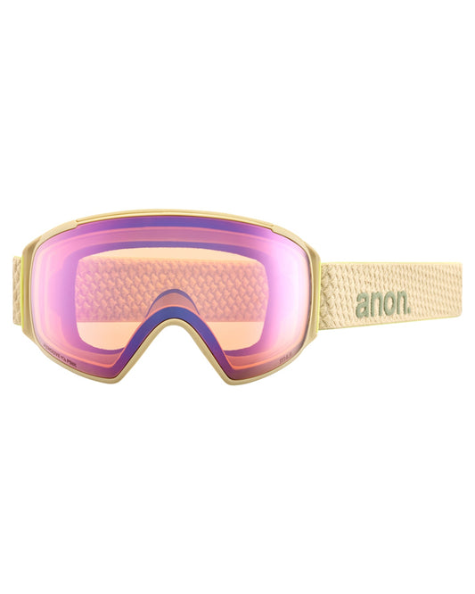 Anon M4S Toric Low Bridge Fit Snow Goggles + Bonus Lens + MFI - Mushroom / Perceive Variable Green Men's Snow Goggles - Trojan Wake Ski Snow