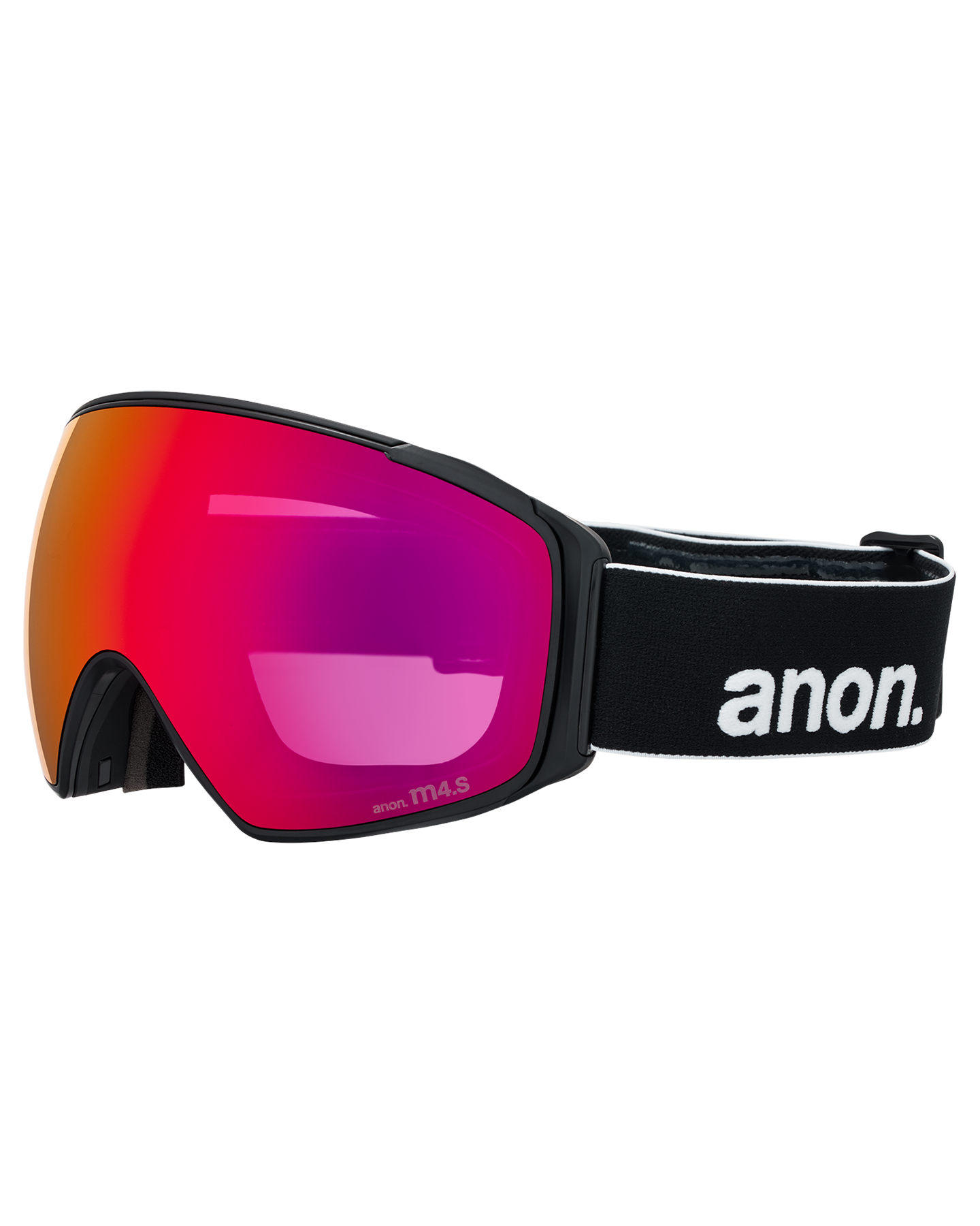 Anon M4S (Toric) Low Bridge Snow Goggles + Bonus Lens + MFI® Face Mask - Black/Perceive Sunny Red Unisex Snow Goggles - Trojan Wake Ski Snow