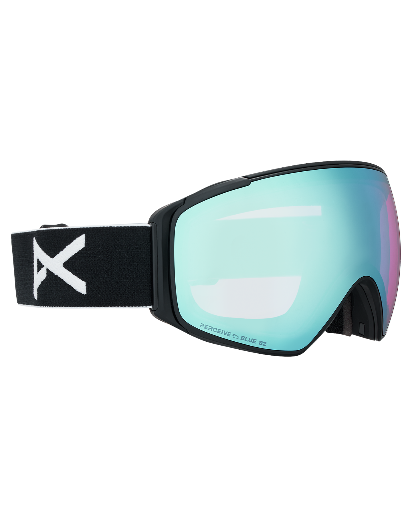 Anon M4S (Toric) Low Bridge Snow Goggles + Bonus Lens + MFI® Face Mask - Black/Perceive Variable Blue Unisex Snow Goggles - Trojan Wake Ski Snow