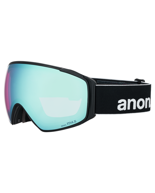 Anon M4S (Toric) Low Bridge Snow Goggles + Bonus Lens + MFI® Face Mask - Black/Perceive Variable Blue Unisex Snow Goggles - Trojan Wake Ski Snow