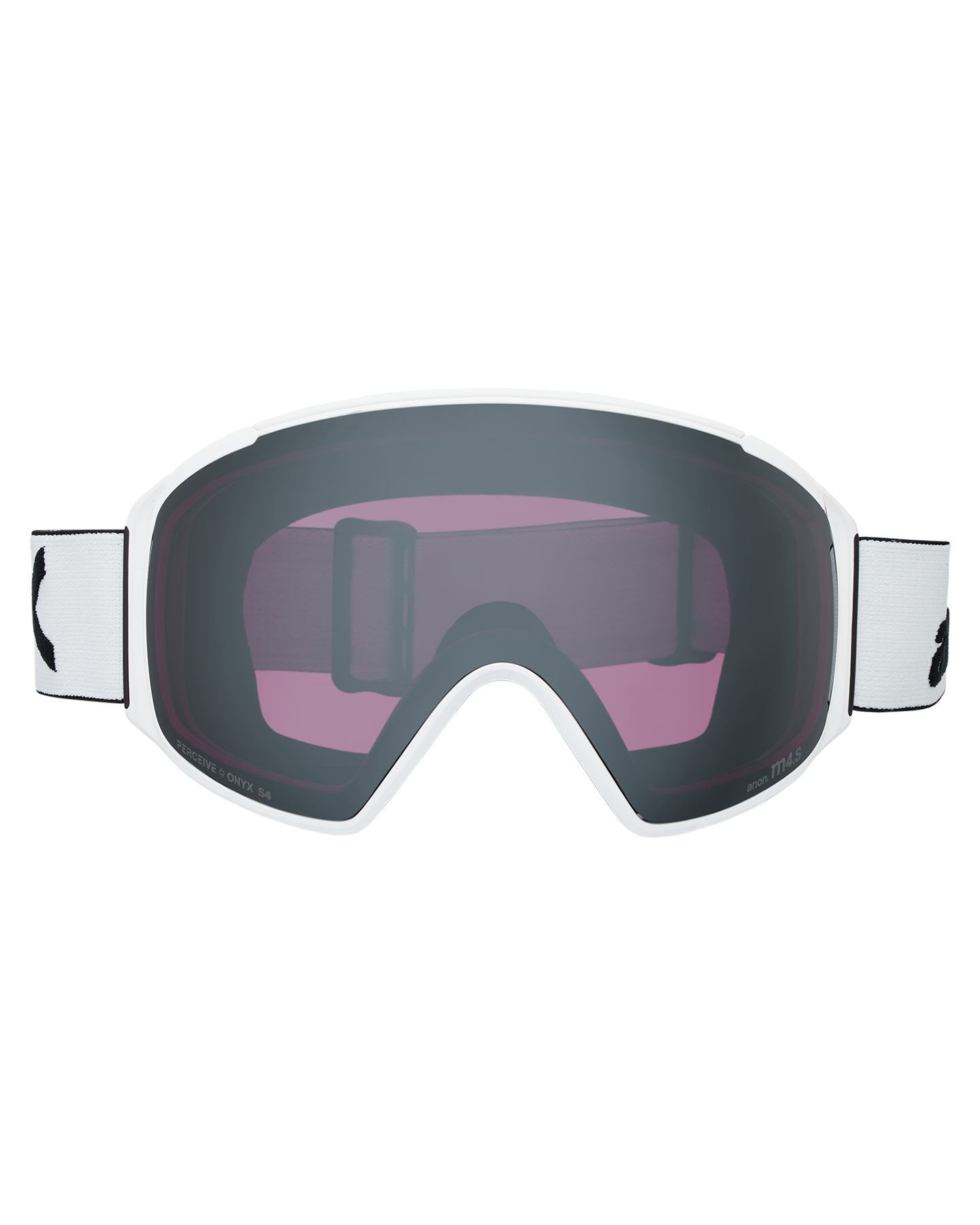 Anon M4S (Toric) Low Bridge Snow Goggles + Bonus Lens + MFI® Face Mask - White/Perceive Sunny Onyx Unisex Snow Goggles - Trojan Wake Ski Snow