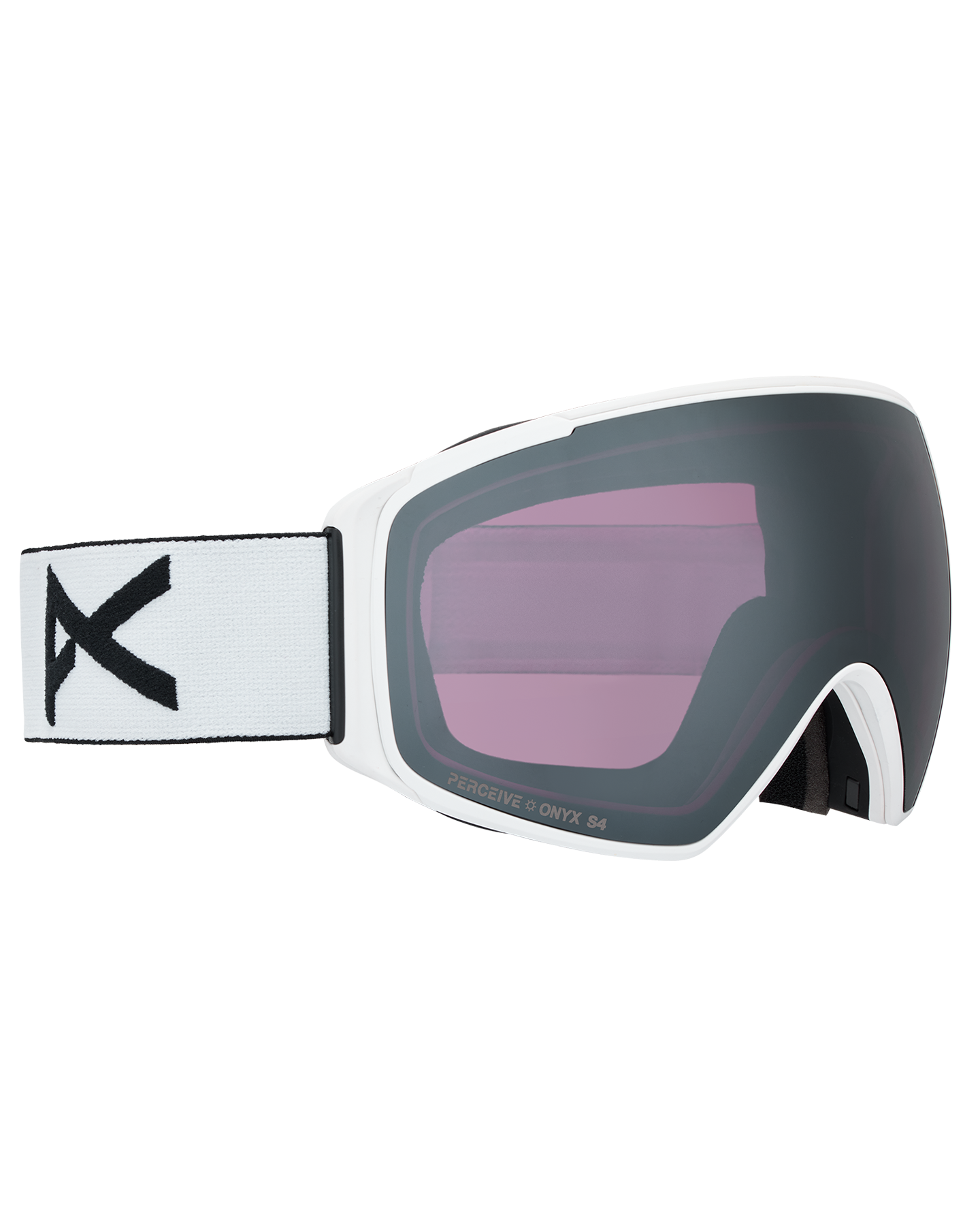 Anon M4S (Toric) Low Bridge Snow Goggles + Bonus Lens + MFI® Face Mask - White/Perceive Sunny Onyx Unisex Snow Goggles - Trojan Wake Ski Snow