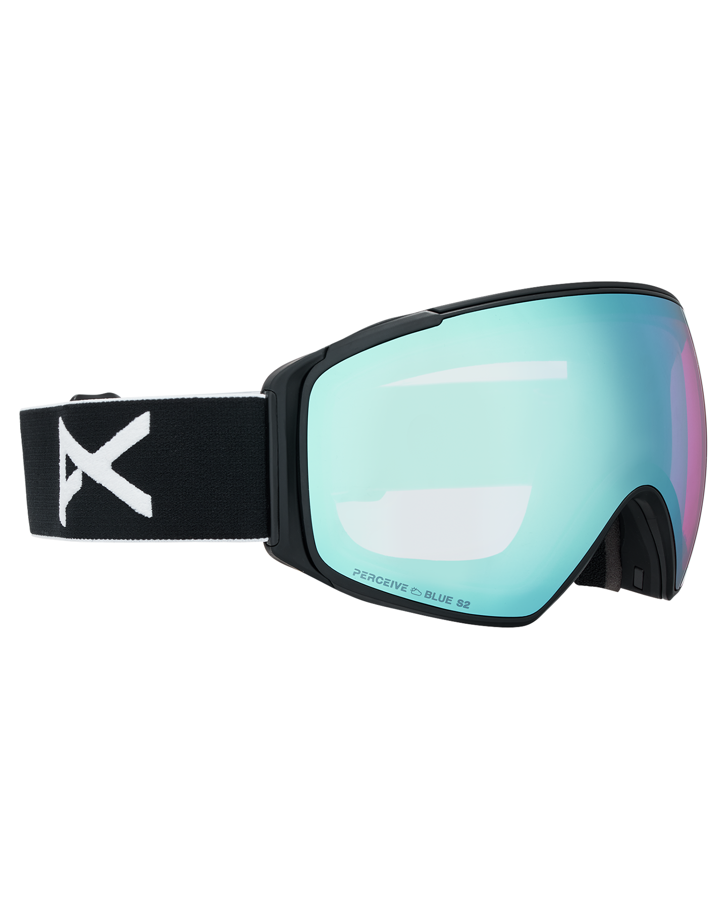 Anon M4S (Toric) Snow Goggles + Bonus Lens + MFI® Face Mask - Black/Perceive Variable Blue Unisex Snow Goggles - Trojan Wake Ski Snow