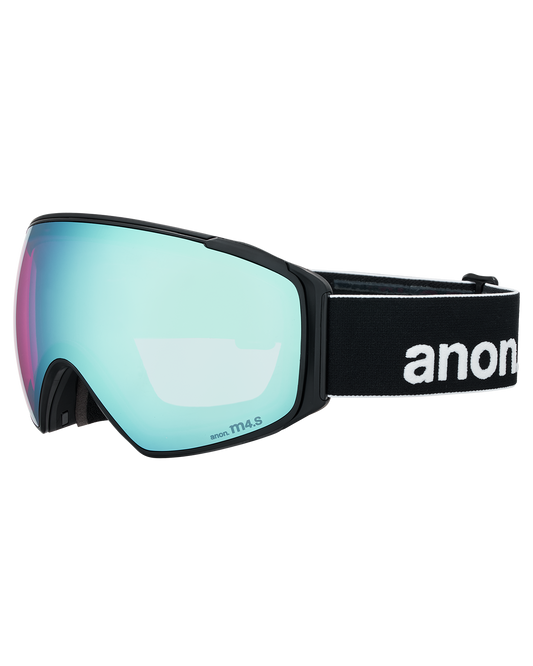 Anon M4S (Toric) Snow Goggles + Bonus Lens + MFI® Face Mask - Black/Perceive Variable Blue Unisex Snow Goggles - Trojan Wake Ski Snow