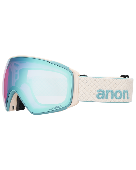 Anon M4S (Toric) Snow Goggles + Bonus Lens + MFI® Face Mask - Oat/Perceive Variable Blue Unisex Snow Goggles - Trojan Wake Ski Snow