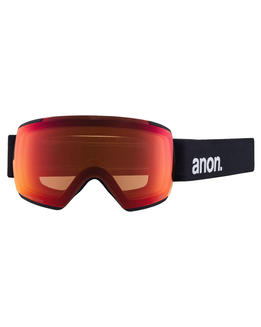 Anon M5 Low Bridge Snow Goggles - Black/Perceive Sunny Red Lens Snow Goggles - Mens - Trojan Wake Ski Snow