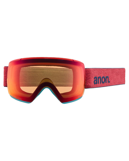 Anon M5 Low Bridge Snow Goggles - Coral/Perceive Sunny Bronze Lens Snow Goggles - Mens - Trojan Wake Ski Snow