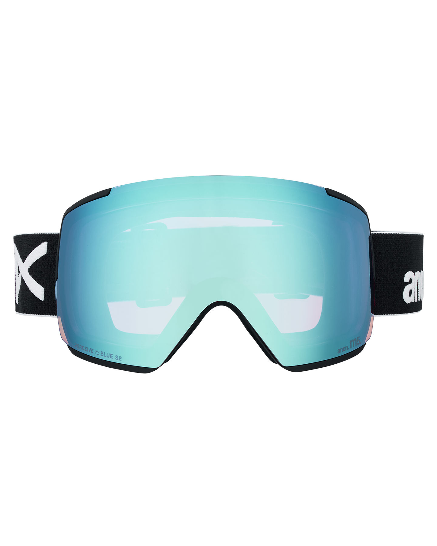 Anon M5 Snow Goggles + Bonus Lens + MFI® Face Mask - Black/Perceive Variable Blue Unisex Snow Goggles - Trojan Wake Ski Snow