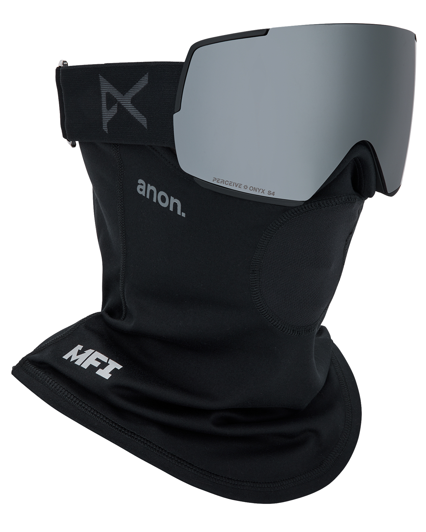 Anon M5 Low Bridge Snow Goggles + Bonus Lens + MFI® Face Mask - Smoke/Perceive Sunny Onyx Unisex Snow Goggles - Trojan Wake Ski Snow