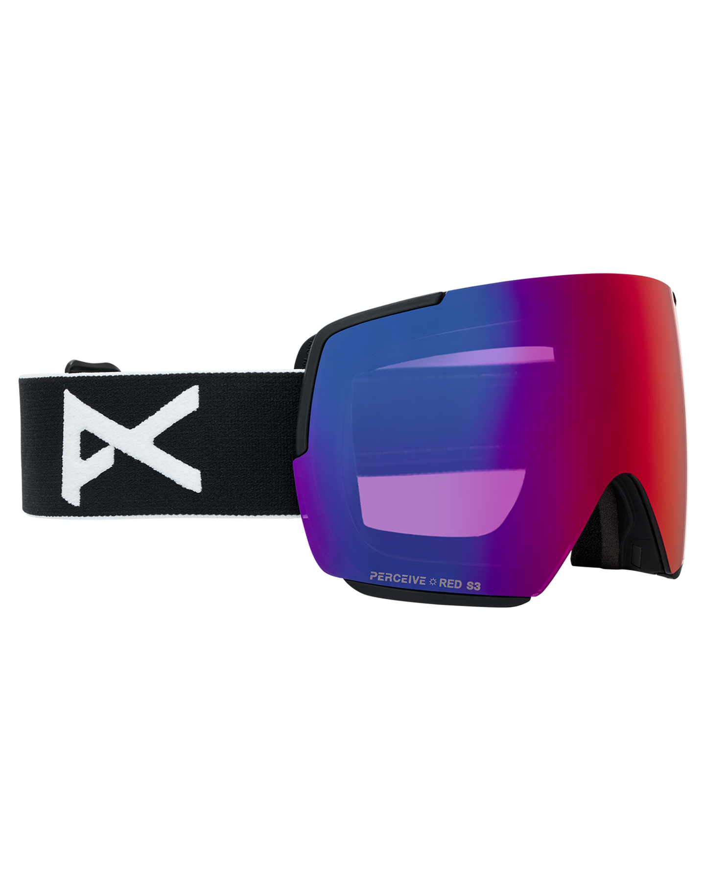 Anon M5S Low Bridge Snow Goggles + Bonus Lens + MFI® Face Mask - Black/Perceive Sunny Red Unisex Snow Goggles - Trojan Wake Ski Snow