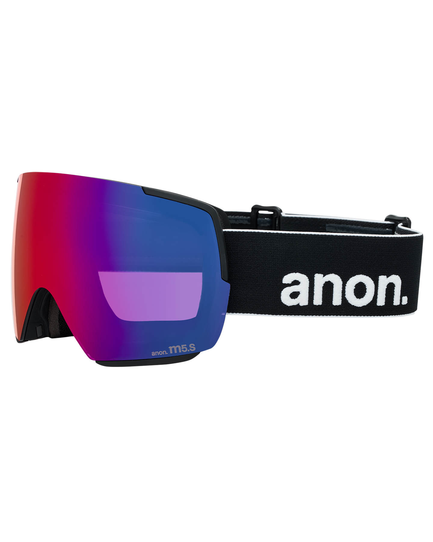 Anon M5S Low Bridge Snow Goggles + Bonus Lens + MFI® Face Mask - Black/Perceive Sunny Red Unisex Snow Goggles - Trojan Wake Ski Snow