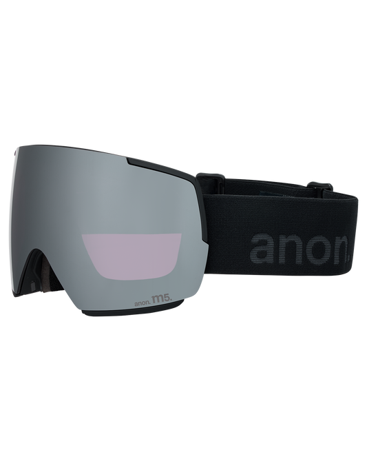 Anon M5S Low Bridge Snow Goggles + Bonus Lens + MFI® Face Mask - Smoke/Perceive Sunny Onyx Unisex Snow Goggles - Trojan Wake Ski Snow