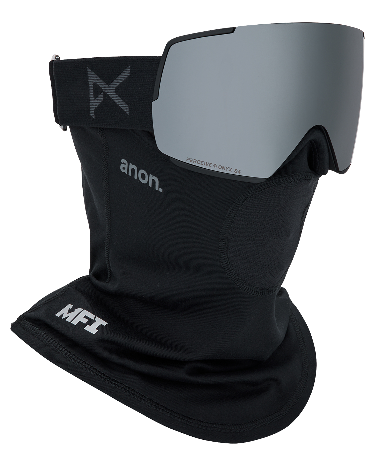 Anon M5S Low Bridge Snow Goggles + Bonus Lens + MFI® Face Mask - Smoke/Perceive Sunny Onyx Unisex Snow Goggles - Trojan Wake Ski Snow