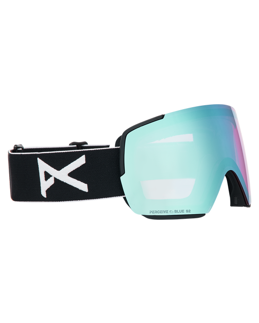 Anon M5S Snow Goggles + Bonus Lens + MFI® Face Mask - Black/Perceive Variable Blue Unisex Snow Goggles - Trojan Wake Ski Snow